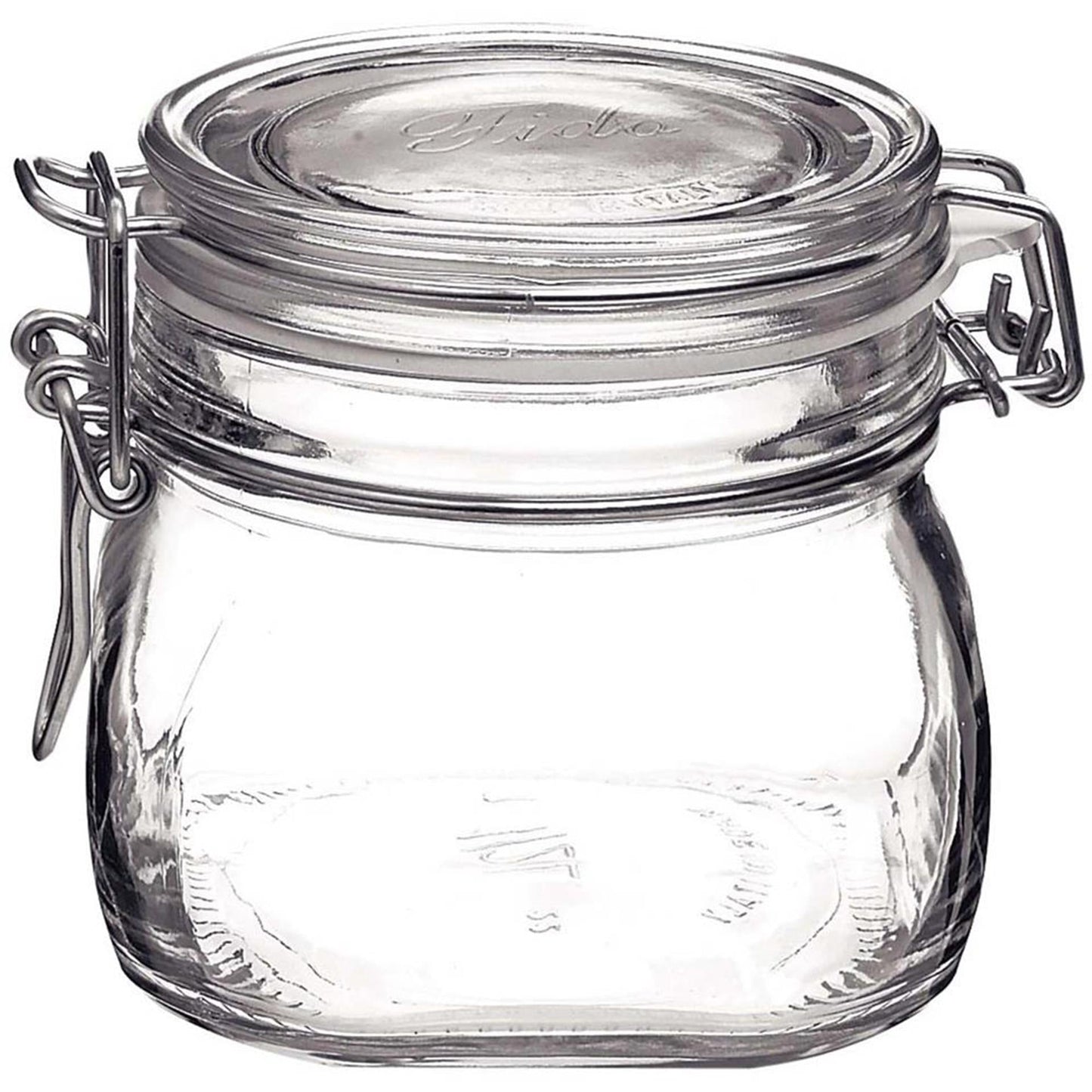 Rocco bormioli clamp pot square 0.5ltr fido pack of 6 pcs-0