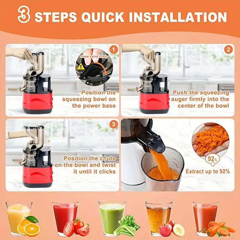 Fruits and Vegetables Slow Juicer-2