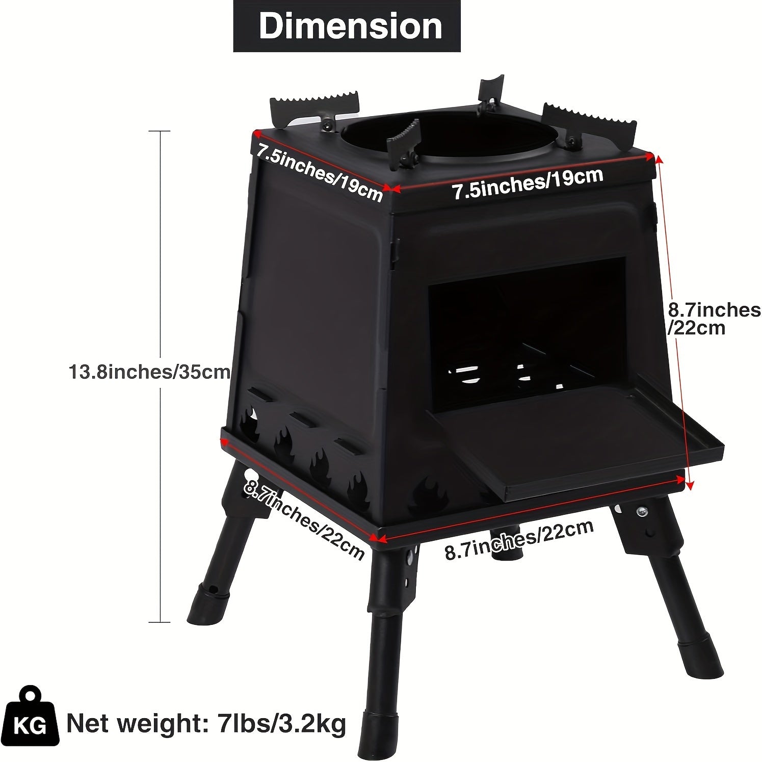 Wood-Burning Camping Stove Outdoor Grill-1