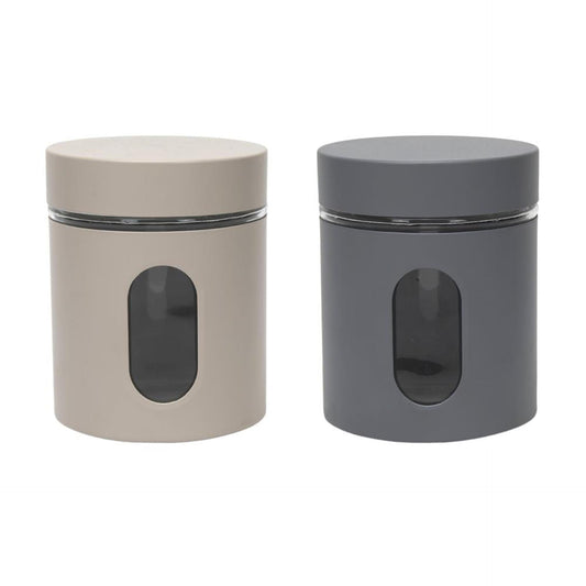 Kitchen tools storage jar sand or gray matt 0.6l-0
