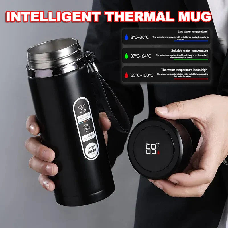 Thermos Bottle With Led Display Stainless Steel-1