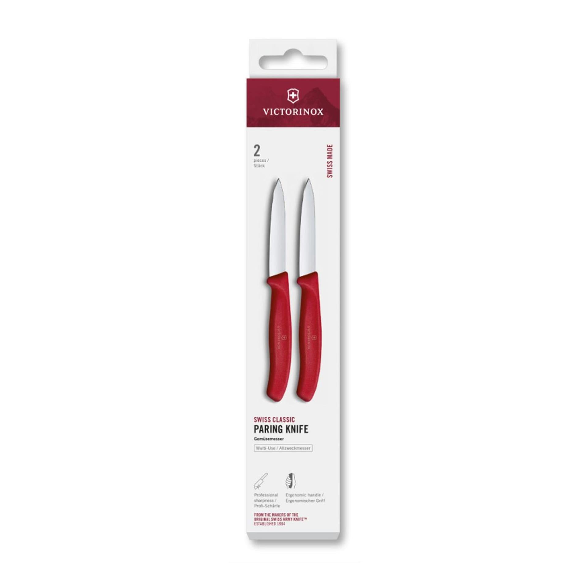 Victorinox peeling knife 2 pcs smooth 8cm red-0