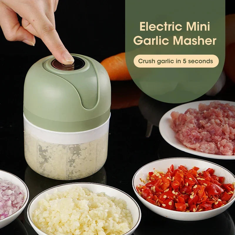 USB Rechargeable Mini Electric Garlic Chopper – 250ml-2