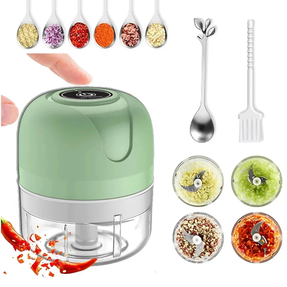 USB Rechargeable Mini Electric Garlic Chopper – 250ml-1