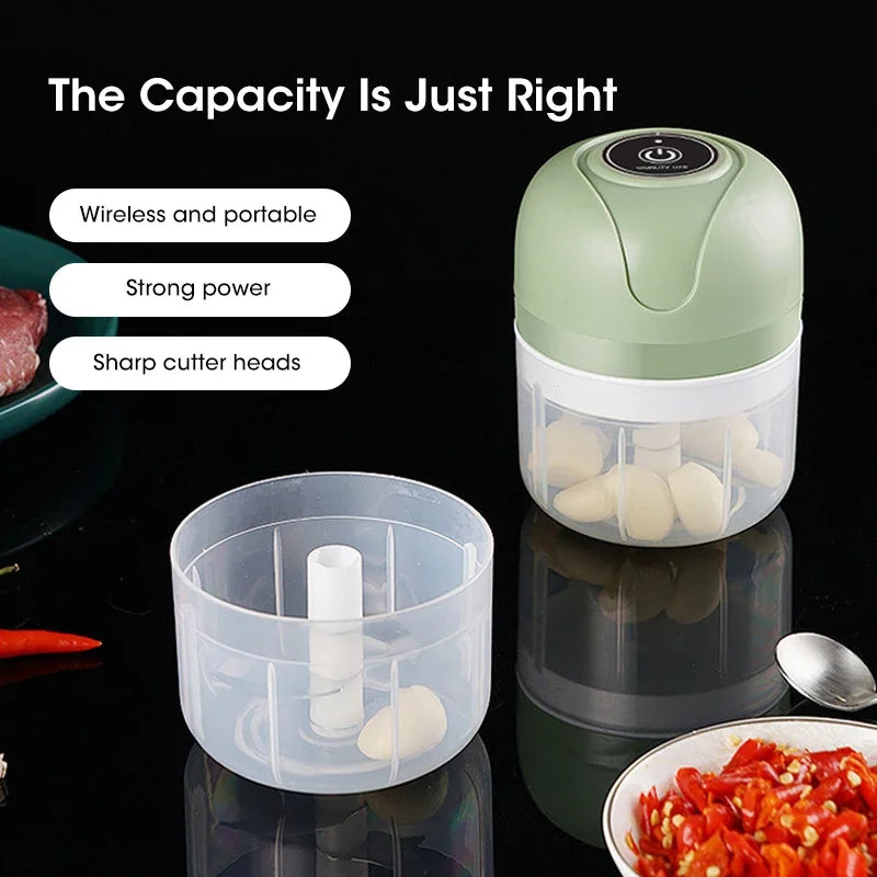 USB Rechargeable Mini Electric Garlic Chopper – 250ml-3