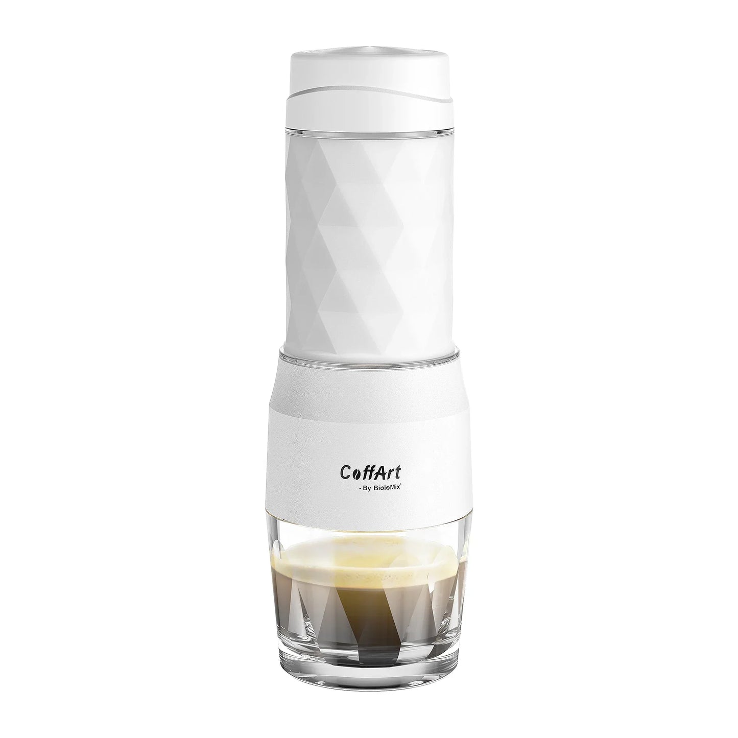 Portable Hand Press Espresso Maker 3 in 1 Travel Coffee Brewer White-0