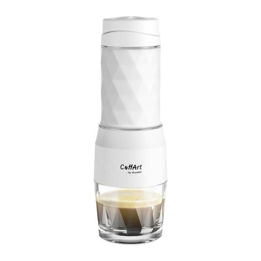 Portable Hand Press Espresso Maker 3 in 1 Travel Coffee Brewer White-0