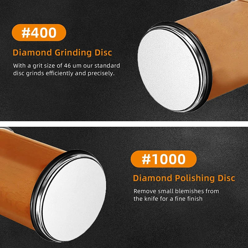 4-Angle Rolling Knife Sharpener Kit with Diamond Whetstones-0