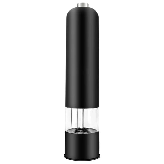 Electric Spice Grinder With Led Light Automatic Pepper & Salt Mill Black-0